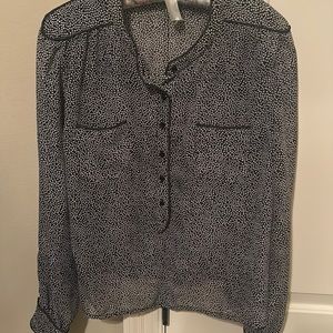 Black and white blouse